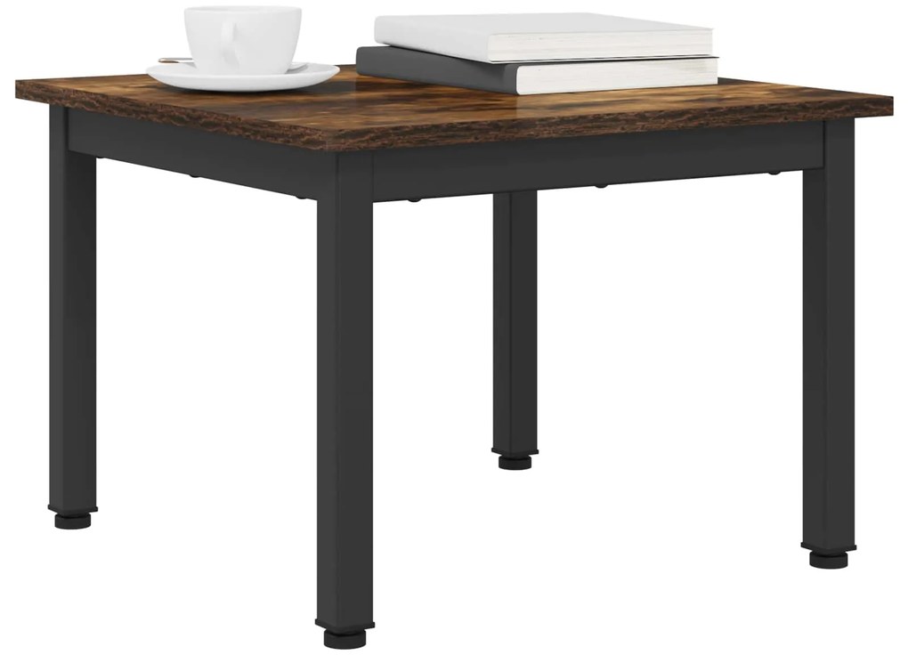 vidaXL Τραπεζάκι σαλονιού Καπνιστό Δρύς 50 x 50 x 36 εκ.