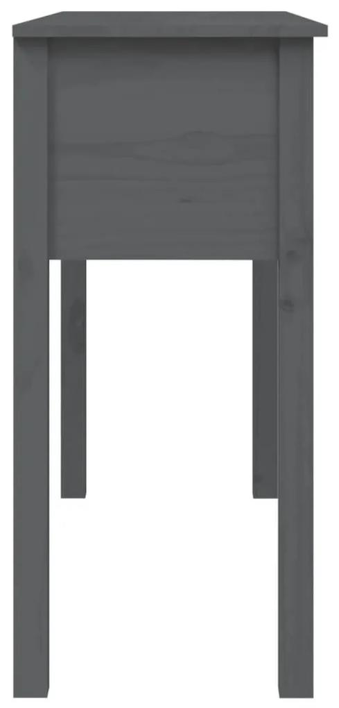 Τραπέζι Κονσόλα Γκρί 100x35x75 εκ. από Μασίφ Ξύλο Πεύκου - Γκρι