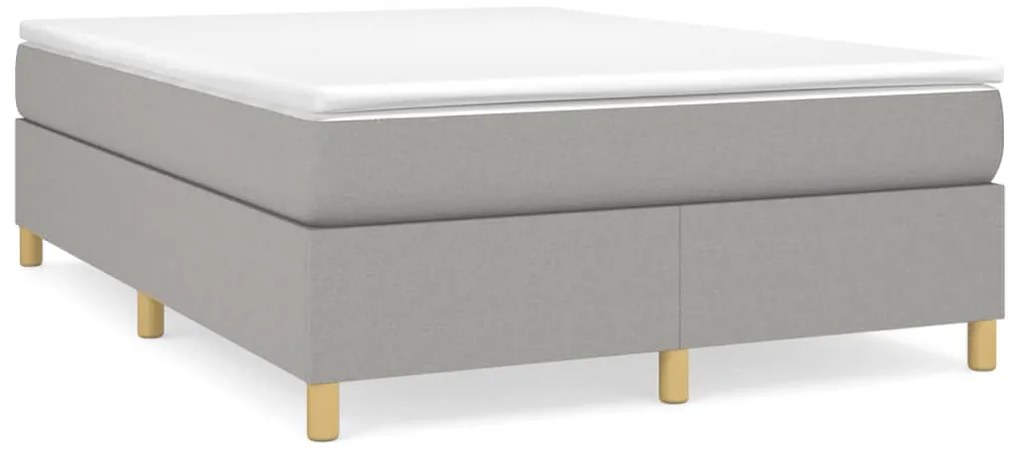 vidaXL Σκελετός Κρεβατιού με Ελατήρια Αν. Γκρι 140x190 εκ. Υφασμάτινο