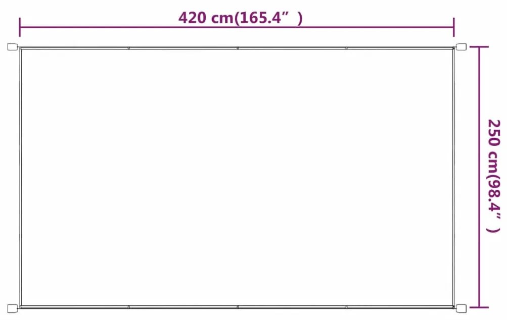 vidaXL Τέντα Κάθετη Τερακότα 250 x 420 εκ. από Ύφασμα Oxford