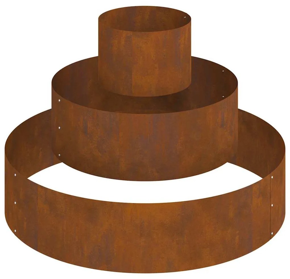 vidaXL Γλάστρα Κήπου Καφέ 90 x 90 x 20 εκ Ατσάλι corten