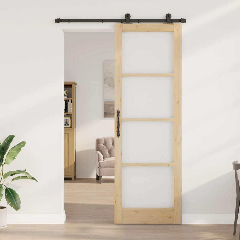 vidaXL Συρόμενη Πόρτα με Σετ Σιδηρικών "ORKDAL" 78x232 εκ.