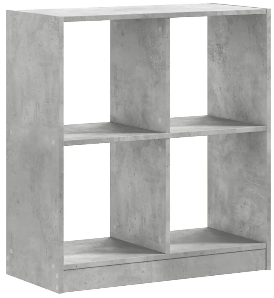 vidaXL Βιβλιοθήκη Γκρι Σκυροδέματος 68,5x32x75 εκ. Επεξεργ. Ξύλο