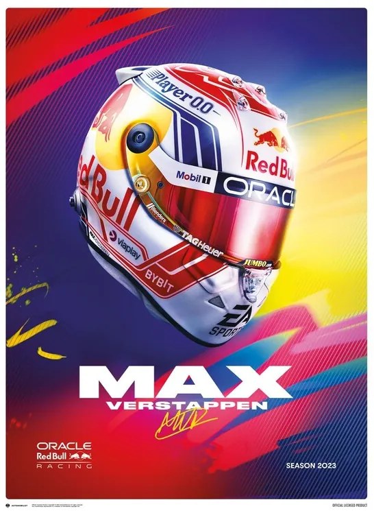 Εκτύπωση τέχνης Max Verstappen - Helmet 2023