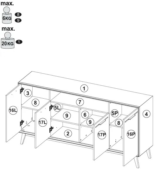 Μπουφές Chervil 4D