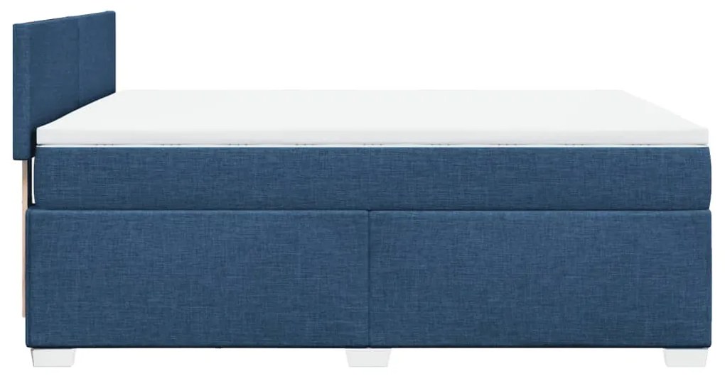 ΚΡΕΒΑΤΙ BOXSPRING ΜΕ ΣΤΡΩΜΑ ΜΠΛΕ 160X200 ΕΚ. ΥΦΑΣΜΑΤΙΝΟ 3288238