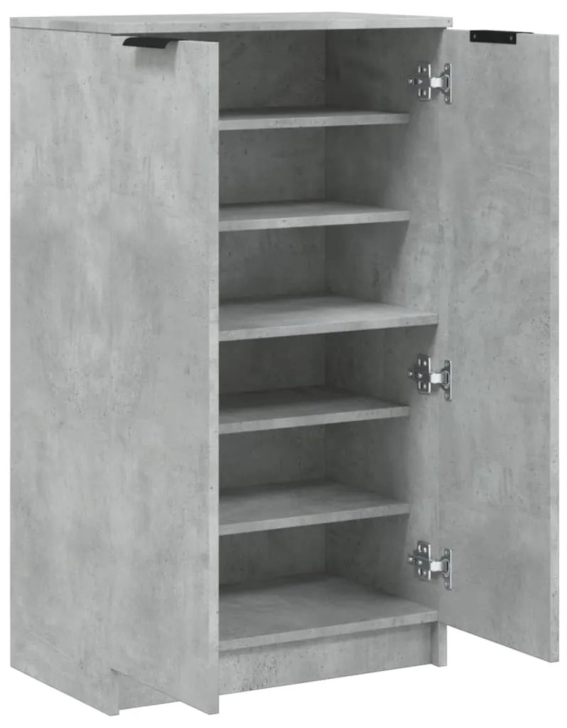 vidaXL Παπουτσοθήκη Γκρι Σκυροδέματος 59x35x100,5 εκ. Επεξεργασμένο Ξύλο