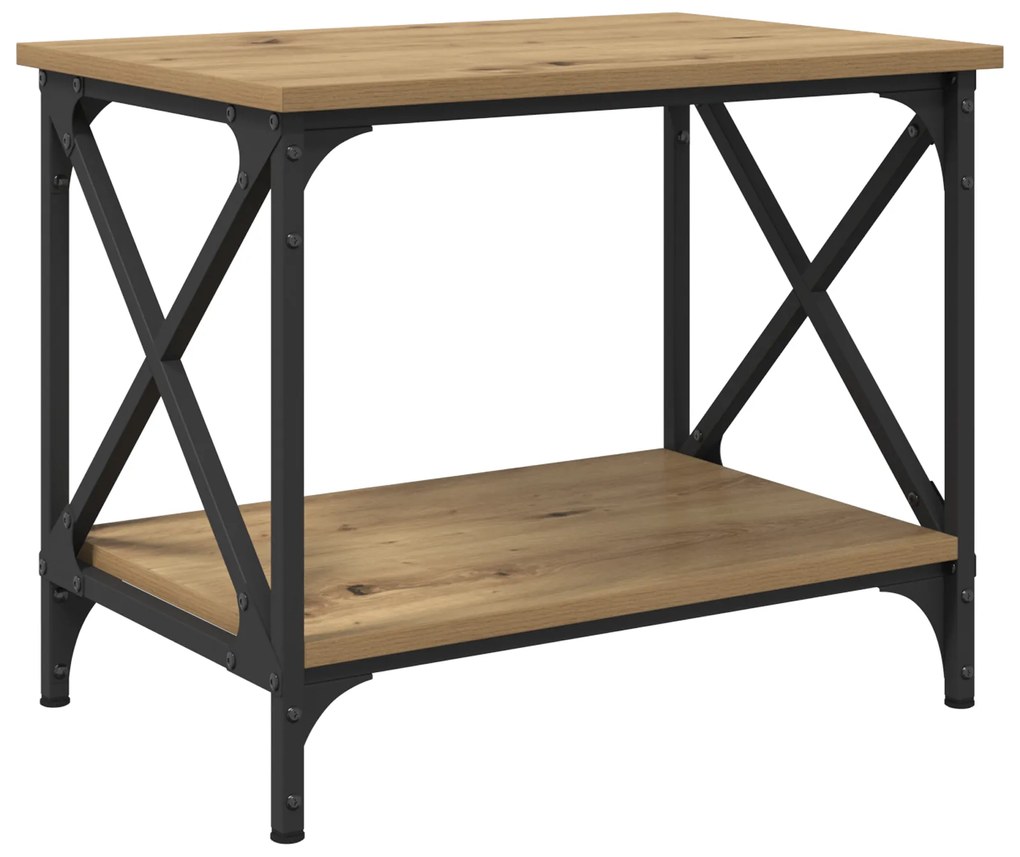 vidaXL Τραπεζάκι Πλευράς artisan δρυς 55 x 38 x 45 εκ
