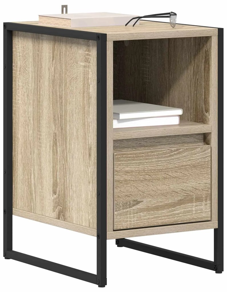 vidaXL Κομοδίνο 2 pcs Σονόμα 39,5 x 30 x 50 εκ Επεξεργασμένο ξύλο