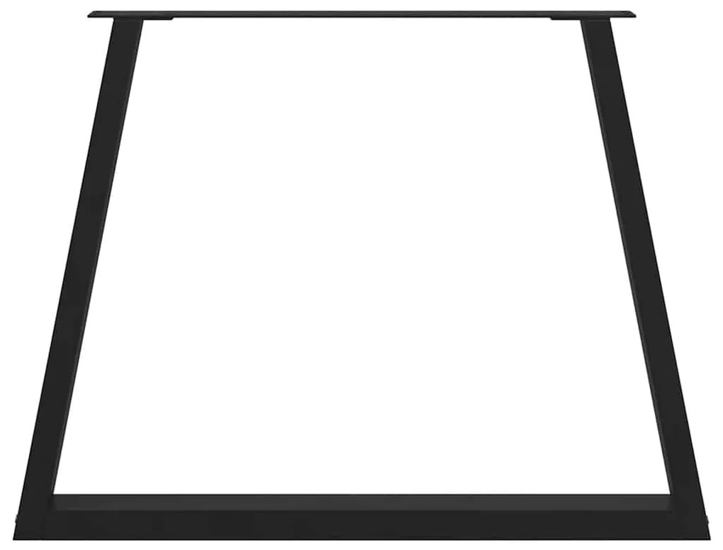 vidaXL Πόδια Τραπεζαρίας Σχήματος V 2 τεμ. Μαύρο 90x(72-73,3) εκ. Ατσάλι