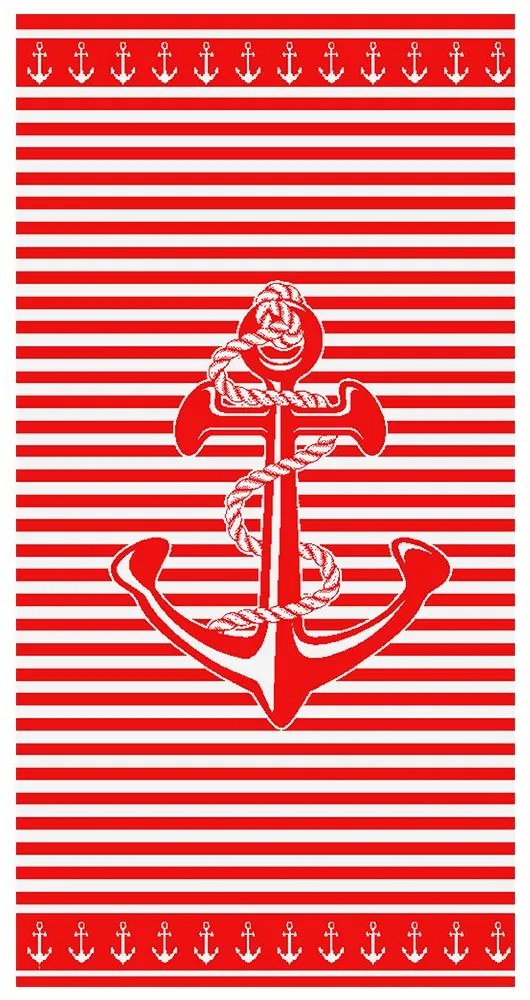 Πετσέτα Θαλάσσης 25 Red DimCol Θαλάσσης 90x170cm 100% Cotton