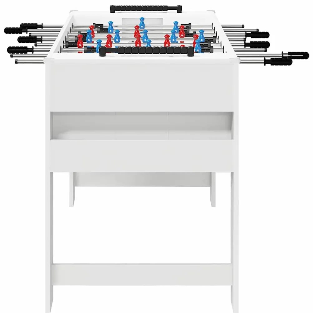 vidaXL Τραπέζι Φουτμπολ Λευκό 125 x 60,5 x 80 εκ. Επεξεργασμένο ξύλο