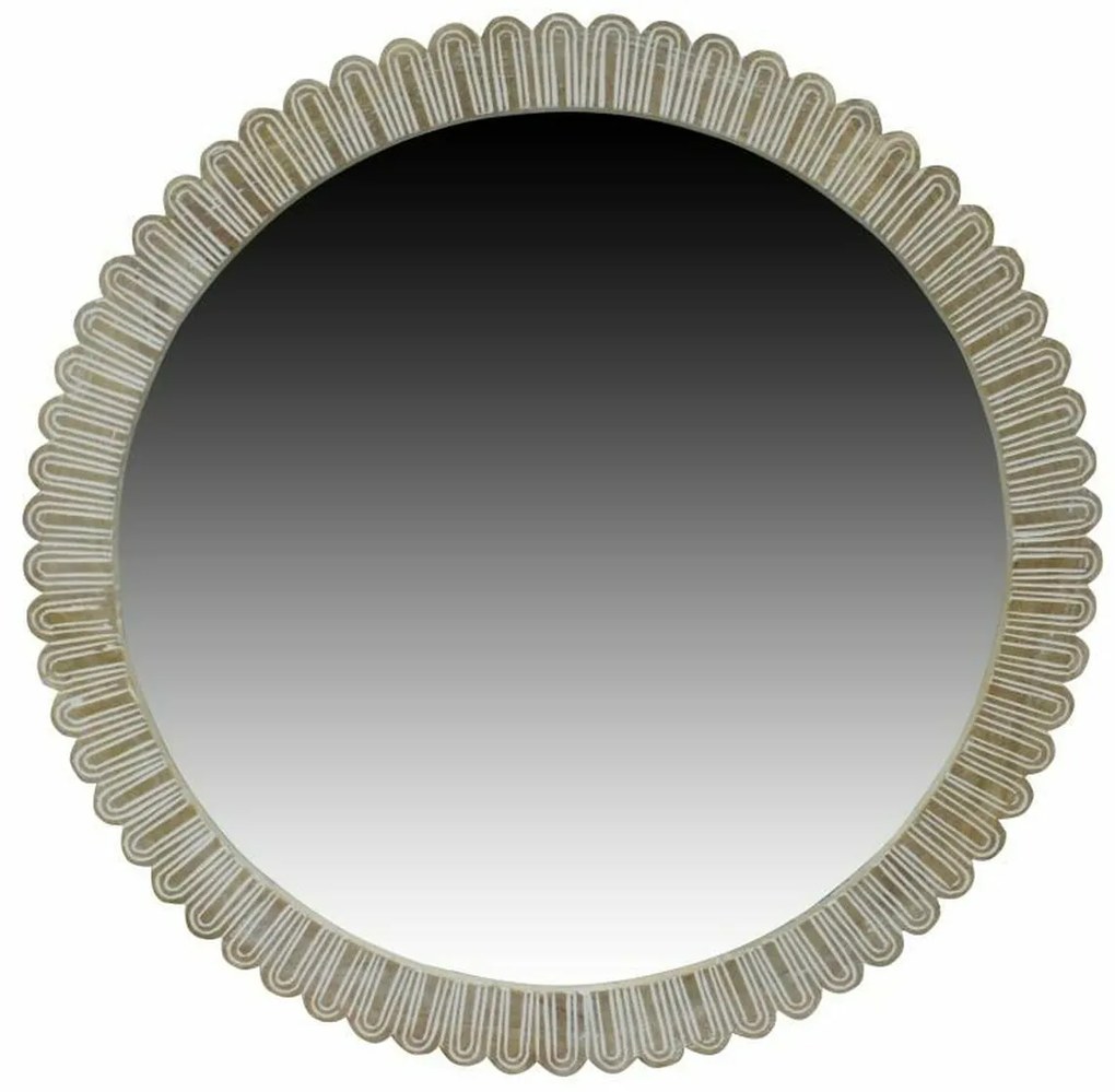 Τοίχο καθρέφτη DKD Home Decor Φυσικό Αποικιακό Μαρινάτος 71 x 3 x 71 cm
