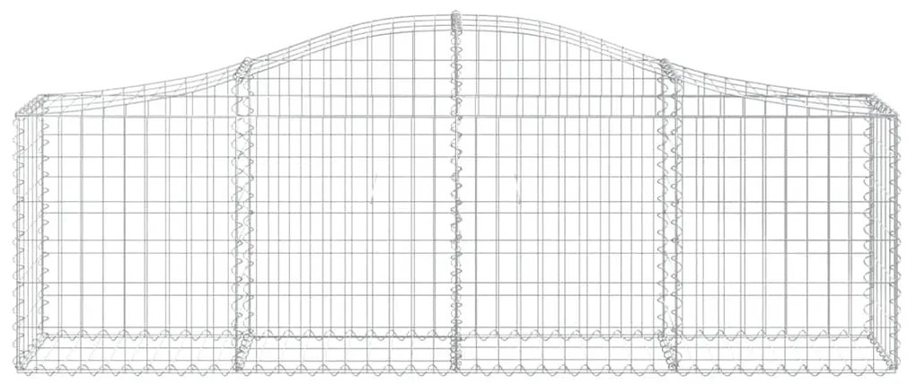 vidaXL Συρματοκιβώτια Τοξωτά 3 τεμ. 200x30x60/80 εκ. Γαλβαν. Ατσάλι