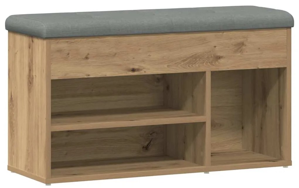 vidaXL Πάγκος παπουτσιών  Artisan Oak 82x32x45,5 cm Κατασκευασμένο ξύλο