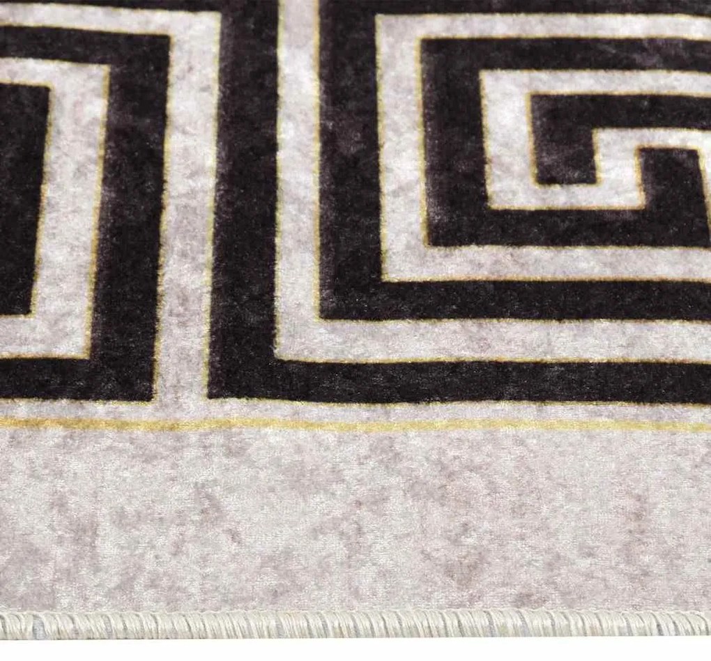 vidaXL Χαλί Πλενόμενο Αντιολισθητικό Ανοιχτό Μπεζ 120 x 180 εκ.