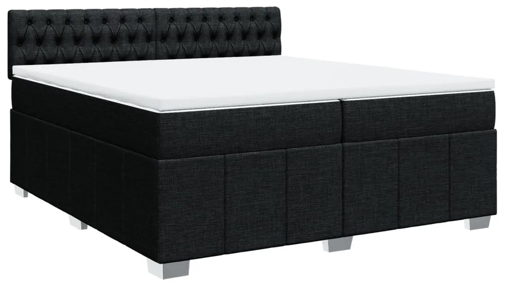 ΚΡΕΒΑΤΙ BOXSPRING ΜΕ ΣΤΡΩΜΑ ΜΑΥΡΟ 200X200 ΕΚ. ΥΦΑΣΜΑΤΙΝΟ 3289484