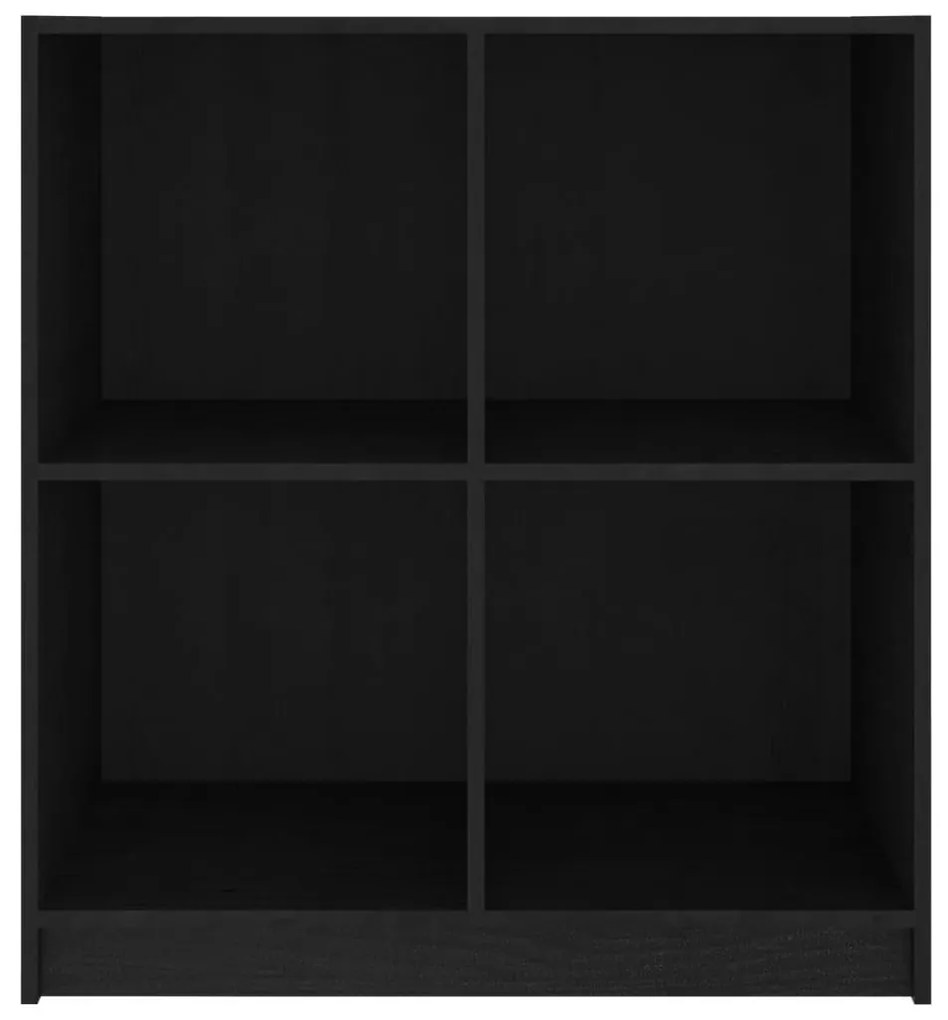 Μπουφές Μαύρος 70 x 33 x 76 εκ. από Μασίφ Ξύλο Πεύκου - Μαύρο