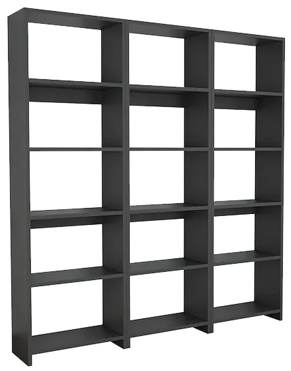 Βιβλιοθήκη Rabuku pakoworld σε ανθρακί απόχρωση 146x22x160εκ