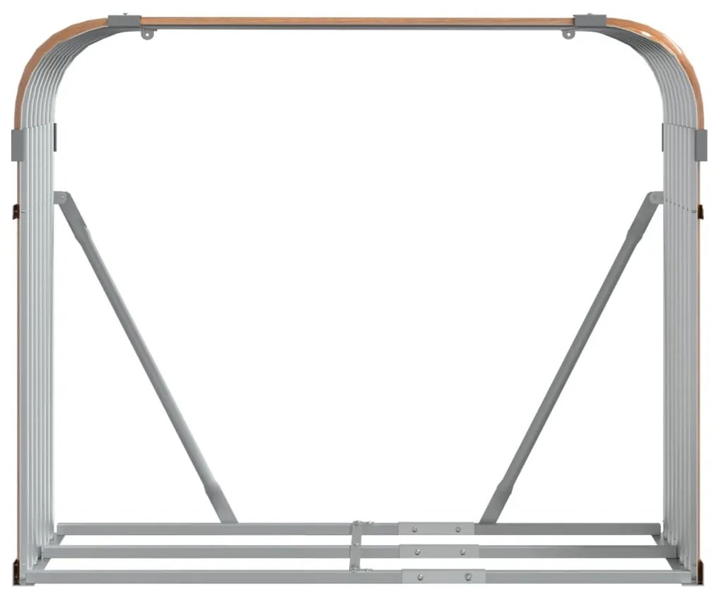 vidaXL Ξυλοθήκη Ξύλινη Όψη 120x45x100 εκ. από Γαλβανισμένο Ατσάλι