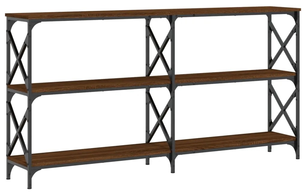 vidaXL Τραπέζι Κονσόλα Καφέ Δρυς 156x28x80,5 εκ. Επεξεργασμένο Ξύλο