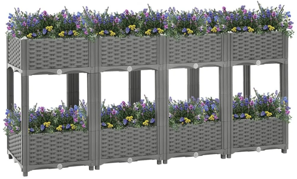 vidaXL Ζαρντινιέρα 160 x 40 x 71 εκ. από Πολυπροπυλένιο