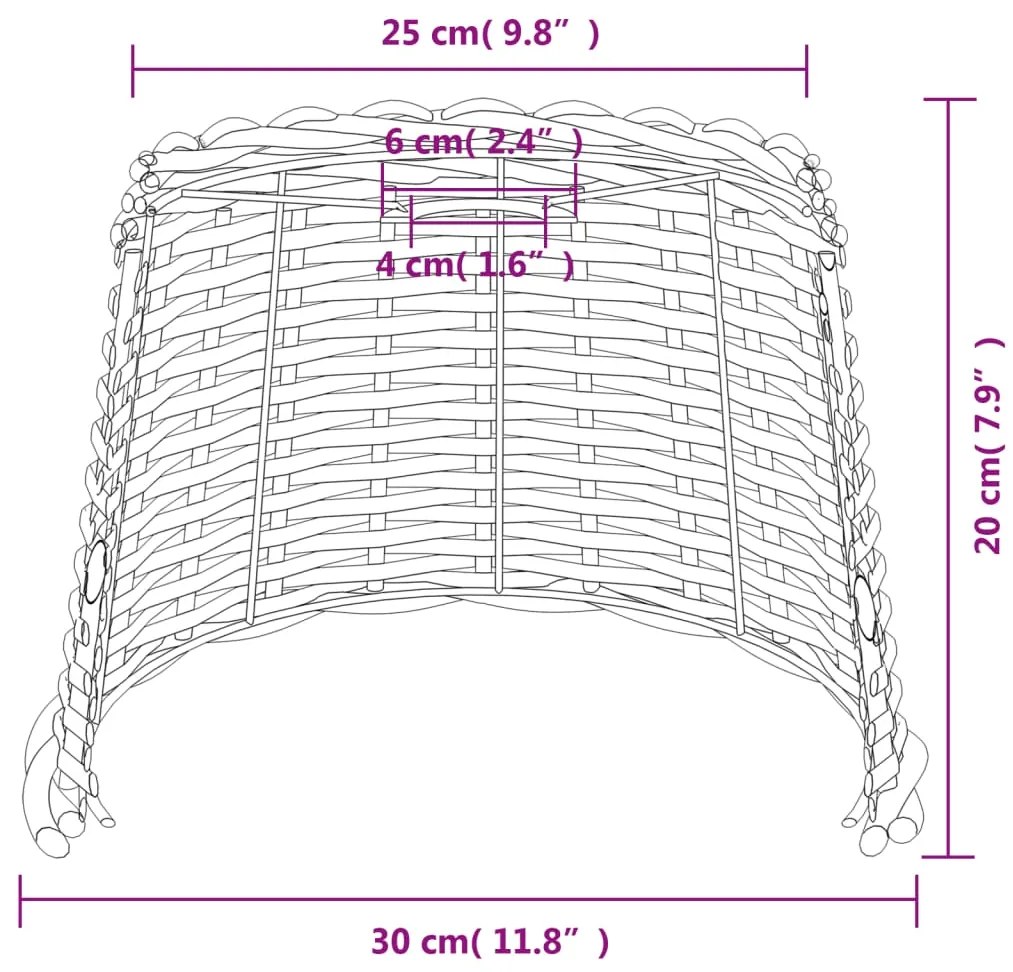 ΚΑΠΕΛΟ ΦΩΤΙΣΤΙΚΟΥ ΟΡΟΦΗΣ ΚΑΦΕ Ø30X20 ΕΚ. ΑΠΟ WICKER 364375