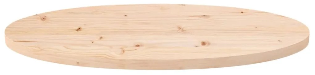 vidaXL Επιφάνεια Τραπεζιού Οβάλ 70x35x2,5 εκ. από Μασίφ Ξύλο Πεύκου