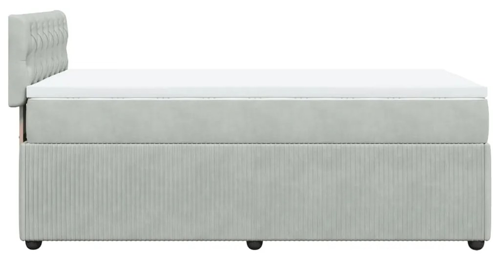 ΚΡΕΒΑΤΙ BOXSPRING ΜΕ ΣΤΡΩΜΑ ΑΝΟΙΧΤΟ ΓΚΡΙ 100X200 ΕΚ. ΒΕΛΟΥΔΙΝΟ 3289968