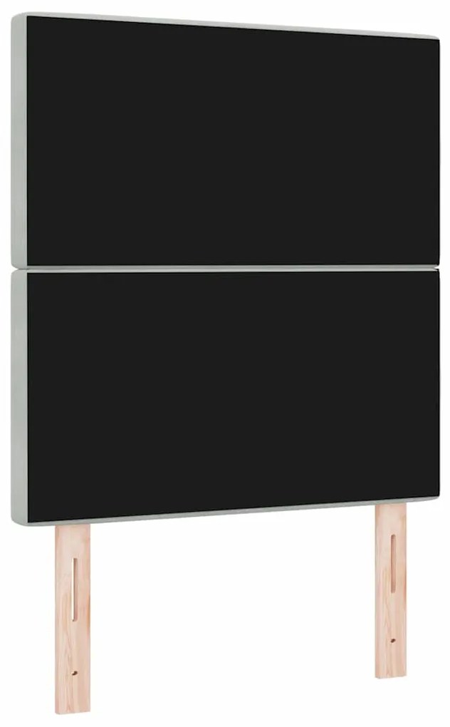 vidaXL Κεφαλάρι με κεφαλάρι Ανοιχτό γκρι 80 cm Τεχνητό Δέρμα