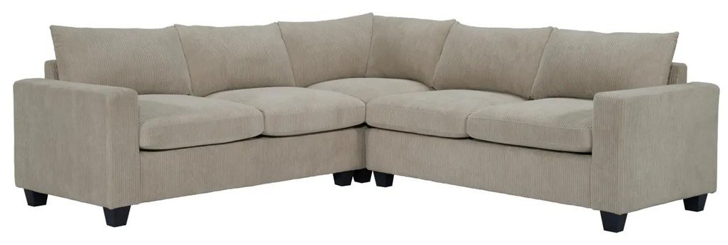 Γωνιακός Καναπές CALDER σε Μπέζ Ύφασμα 254x254x91Υεκ. 254x254x91 εκ.