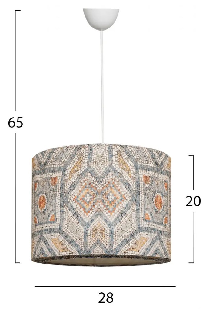 Φωτιστικό Οροφής C7497 Πολύχρωμο Pattern 28x65 εκ. 28x28x65 εκ.