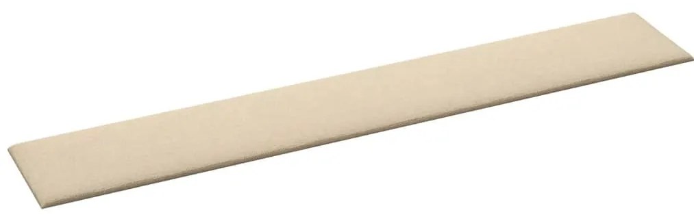 vidaXL Πάνελ Τοίχου 12 τεμ. Κρεμ 90 x 15 εκ. 1,62 μ Υφασμα
