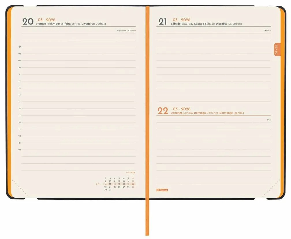 Ατζέντα Finocam FLEXI Μπλε 11,8 x 16,8 cm 2026