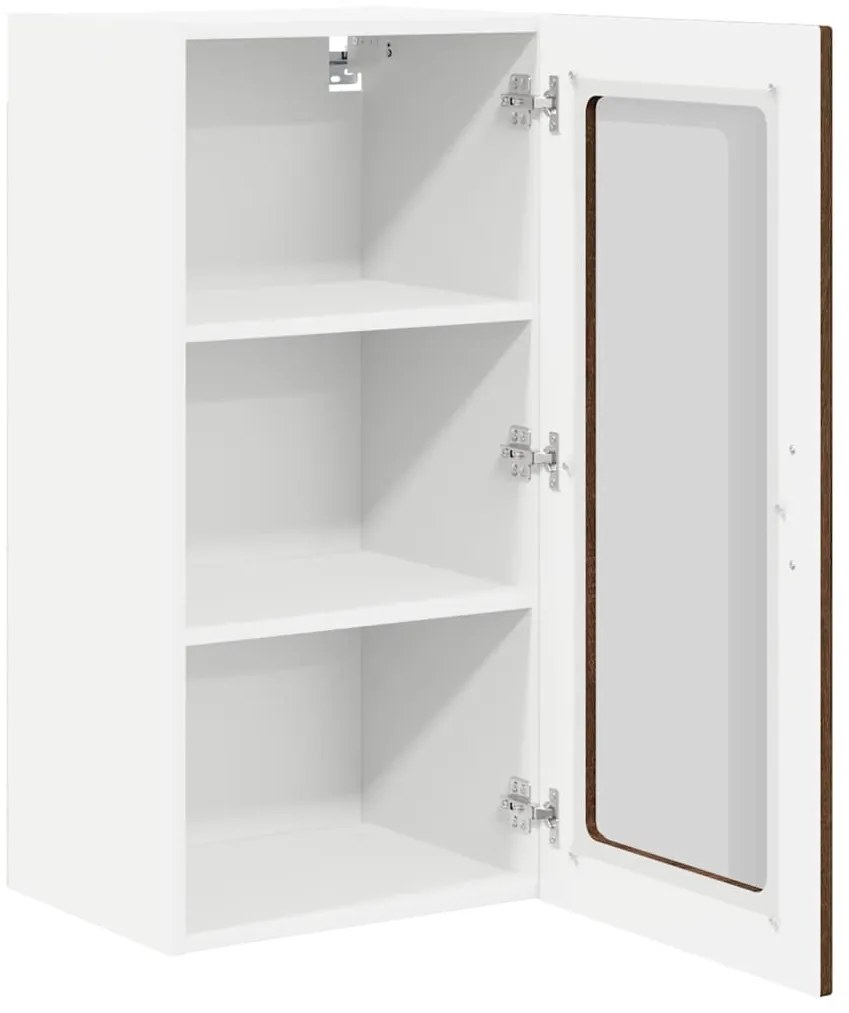 vidaXL Κρεμαστό ντουλάπι κουζίνας 2 pcs Καφέ δρυς 40 x 31 x 80 εκ.