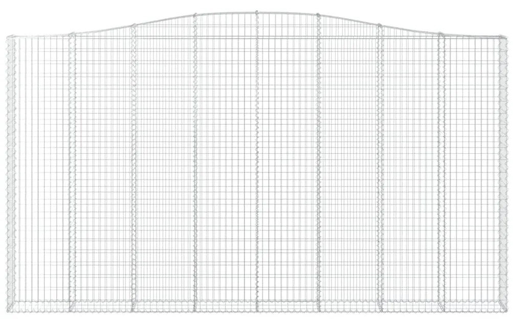 vidaXL Συρματοκιβώτια Τοξωτά 5 τεμ. 400x30x220/240 εκ. Γαλβαν. Ατσάλι