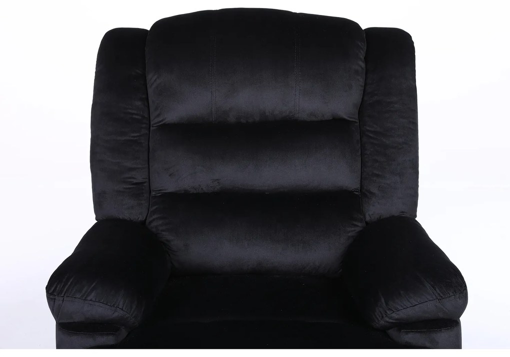 Πολυθρόνα Ανακλινόμενη ArteLibre CARINAE Μαύρο Βελούδο 93x90x100cm