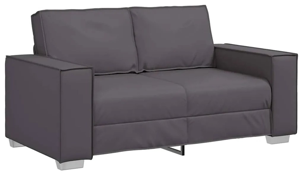 vidaXL Καναπές Loveseat 160 εκ με μαξιλάρι Γκρι Τεχνητό δέρμα