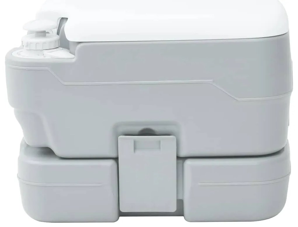 vidaXL Τουαλέτα Κάμπινγκ Γκρι και Λευκό 41,5 x 36,5 x 30 cm