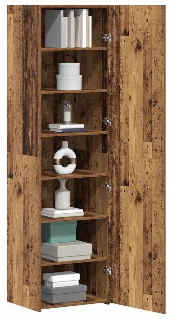 vidaXL Highboard Παλαιό ξύλο 50 x 42.5 x 185 εκ. Επεξεργασμένο ξύλο