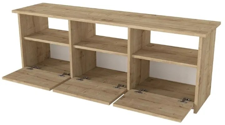 Έπιπλο τηλεόρασης Mahen Megapap χρώμα sapphire oak 140x35x49,8εκ. - GP042-0262,1