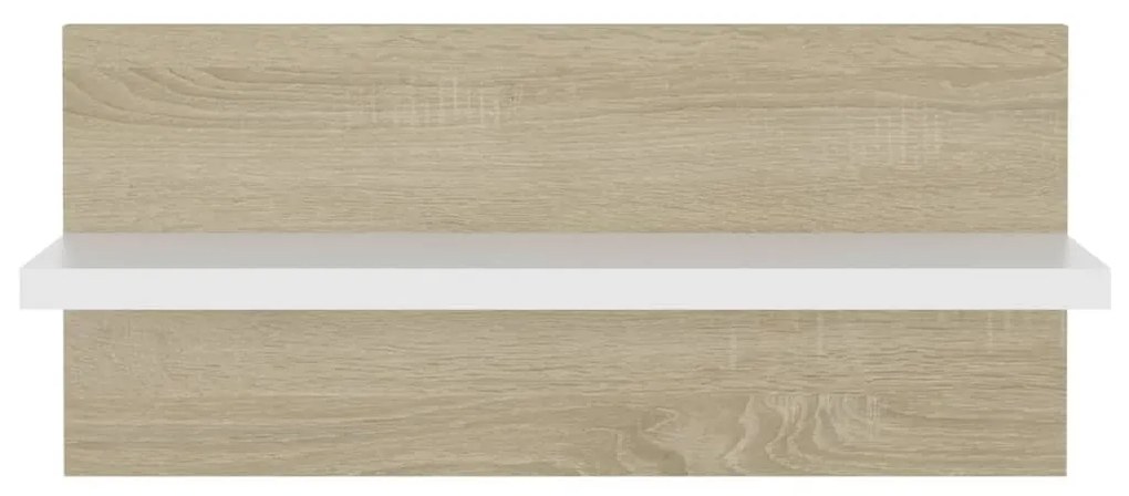 vidaXL Ραφιέρες Τοίχου 4 τεμ. Λευκό / Sonoma Δρυς 40 x 11,5 x 18 εκ.