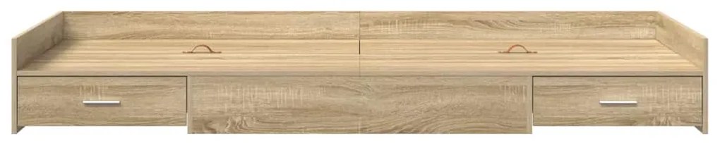 vidaXL Σκελετός Κρεβατιού Δρύς Sonoma 80 x 200 cm Επεξεργασμένο ξύλο