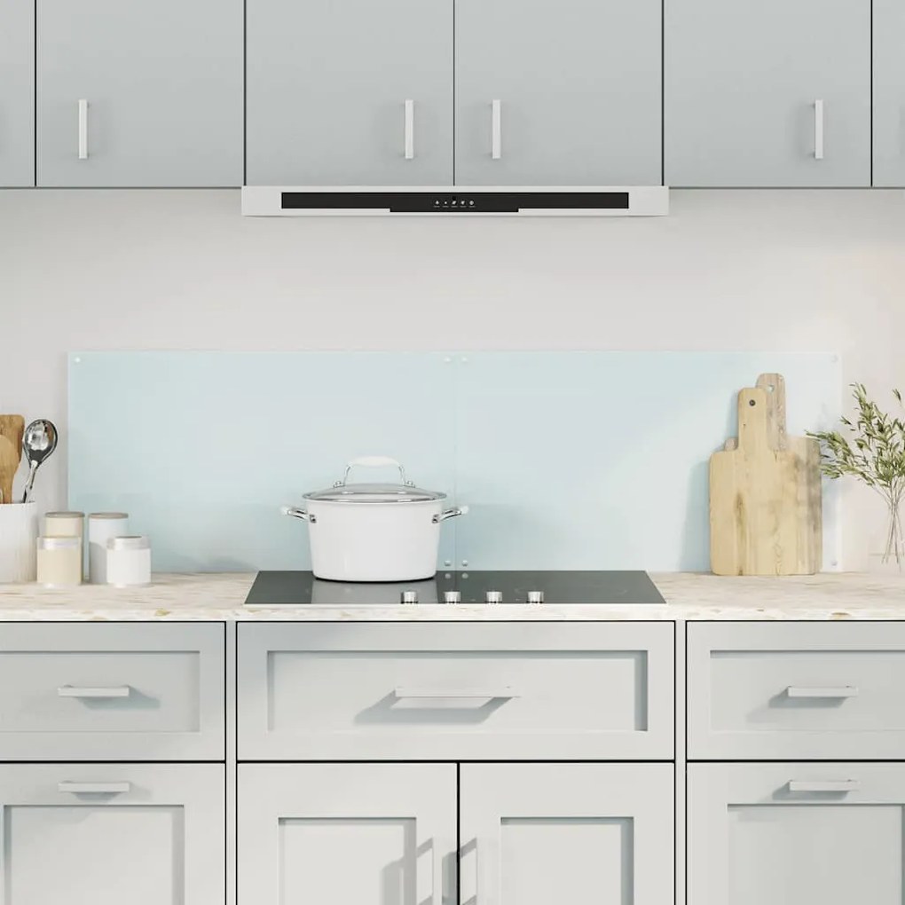 vidaXL Πλάτες Κουζίνας 2 τεμ. Λευκές 70x50 εκ. από Ψημένο Γυαλί