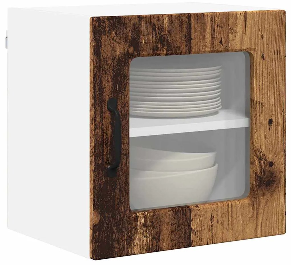 vidaXL Κρεμαστό ντουλάπι κουζίνας με ράφι Παλιό Ξύλο 40 x 31 x 40 εκ.