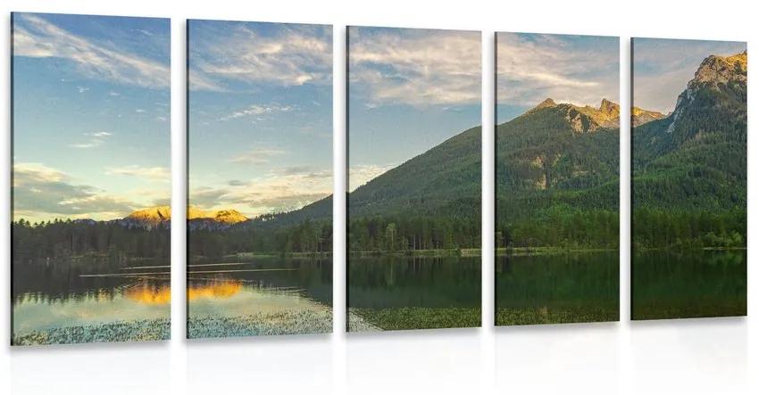Λίμνη με εικόνα 5 μερών κοντά στα βουνά - 200x100