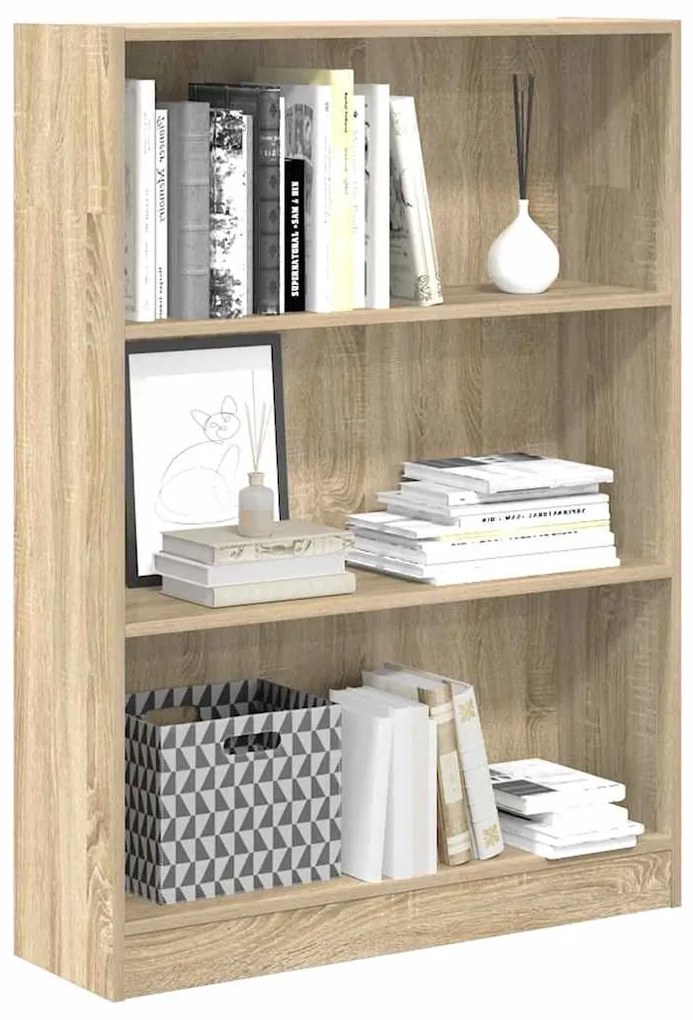 vidaXL Βιβλιοθήκη Sonoma Δρυς 80x24x109 εκ. από Επεξεργασμένο Ξύλο