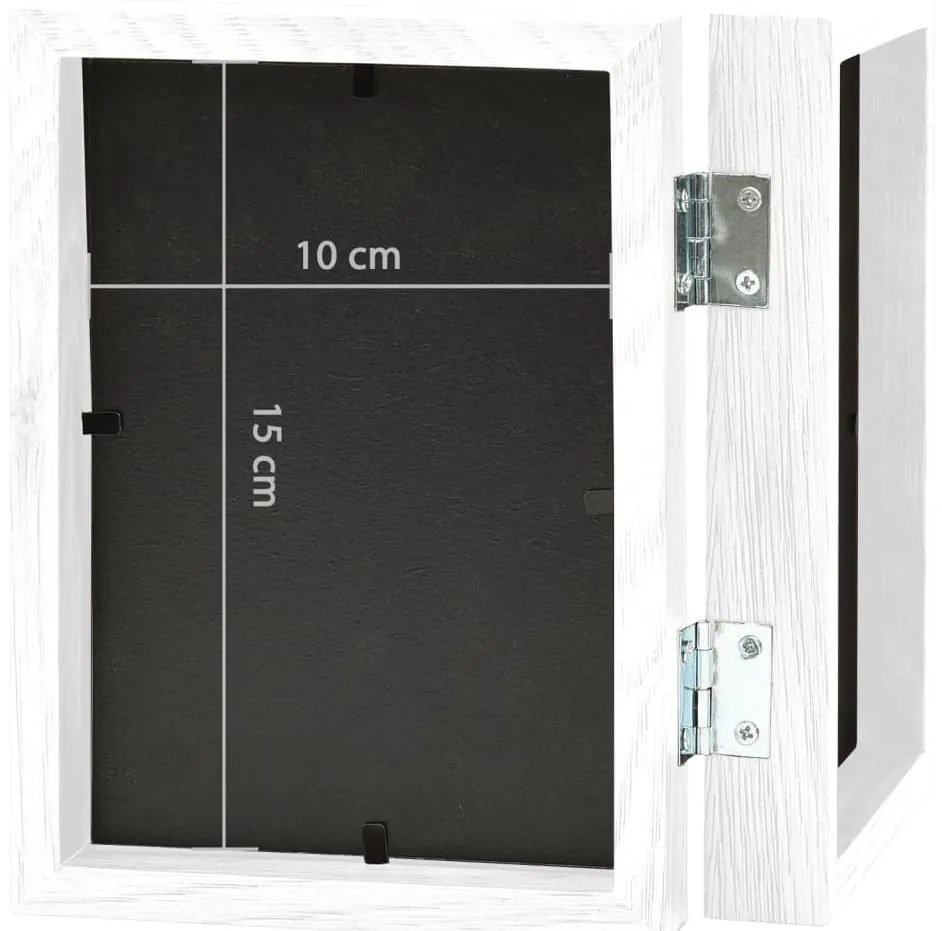 vidaXL Διπλή Κορνίζα Κολάζ Λευκή 2 x (10 x 15 εκ.)
