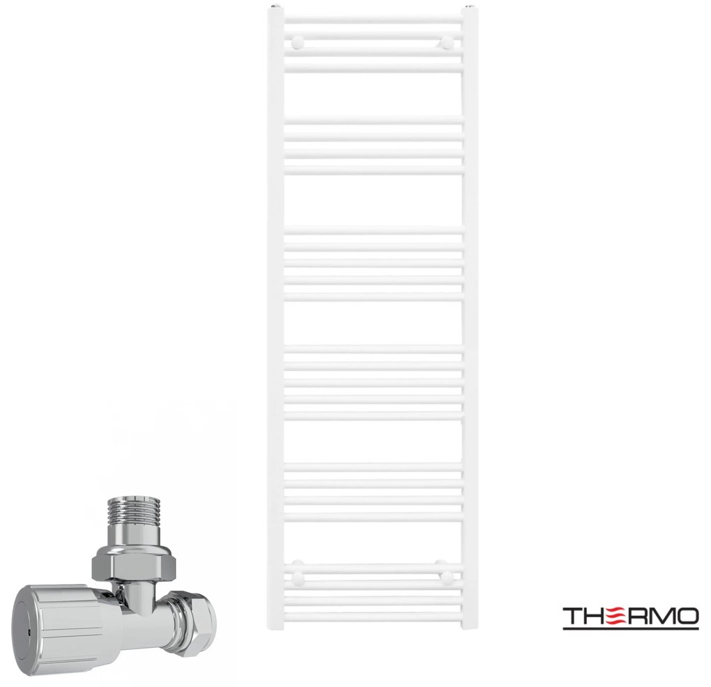 Thermo ALTO Θερμαινόμενη πετσετοκρεμάστρα από Mild Steel με υδραυλική λειτουργία, 150x50cm White