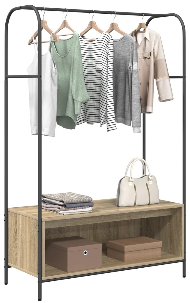 vidaXL Ράφι Ρούχων με Ράφια Sonoma Oak 100x44x160 εκ.